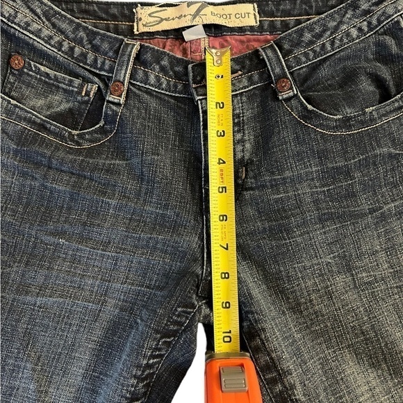 Seven7 Stud Double 7 Bootcut Women's Jean Bonanza Blue ~ NWT ~ Size: 32 - Picture 7 of 14